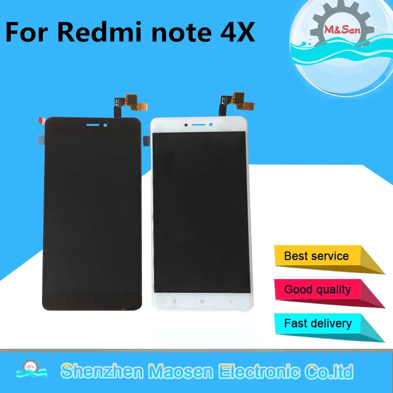 Цена M Sen для Xiaomi redmi note 4X note 4 глобальная версия ЖК дисплей + сенсорная панель дигитайзер Рамка Snapdragon 625 Восьмиядерный