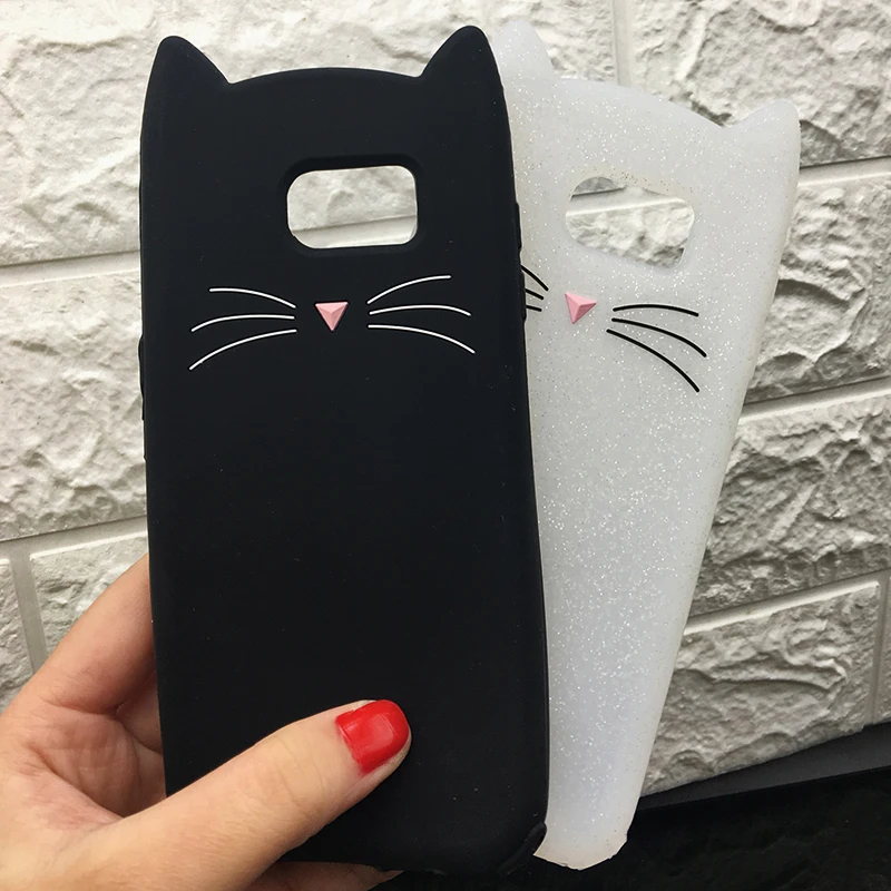 

Cat Phone Case For Samsung Galaxy A5 A7 A3 2017 J1 J3 J5 J7 2016 Grand Prime S9 S7 S6 Edge S5 Cute Silicone Tpu Soft Cases Cover
