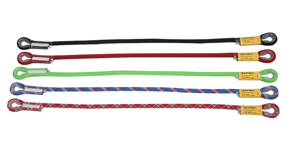 Escalada de Rocha Xinda Profissional Dinâmica Correia Protetora Prusik Swen Olho-a-olho Pré-costurado Estilingue Moutaineering Equipamentos 10.5mm 1 Acessórios para escalada
