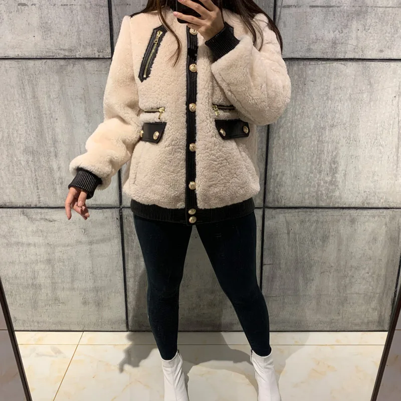 

ladies suede jacket women lamb suede leather jacket shearling jacket