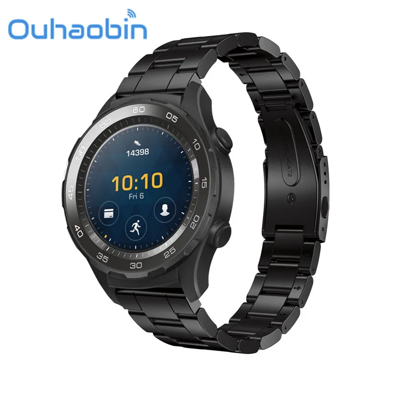 Ouhaobin браслет из натуральной нержавеющей стали смарт часы ремешок для huawei Watch 2 Oct 3
