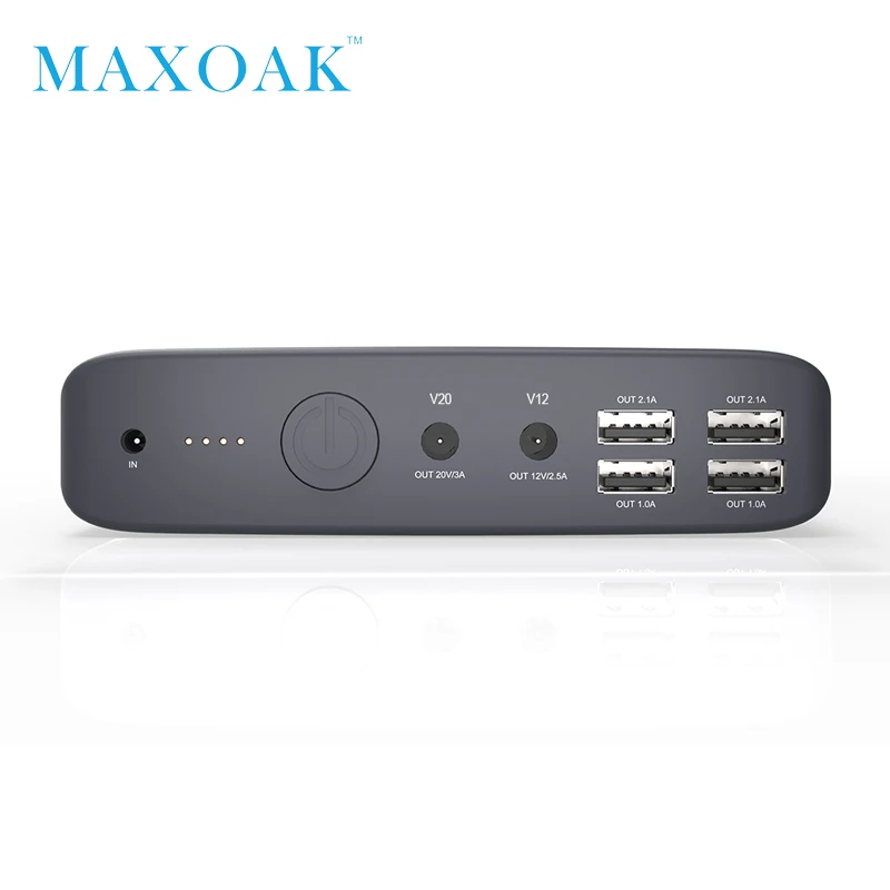 Najtaniej MAXOAK power bank 50000mah 6 port wyjściowy DC12V 2.5A DC20V 5A notebook power bank może ładowarka laptop, tablet, telefon komórkowy