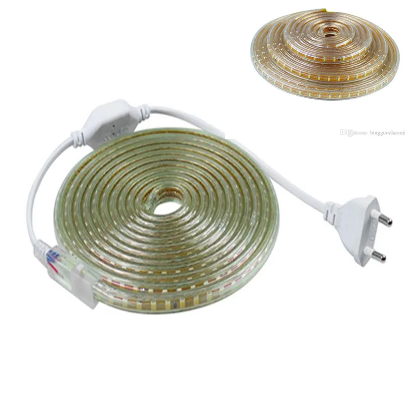 Водонепроницаемая светодиодная лента 120LED/M 220V 2835 SMD Светодиодная с европейской