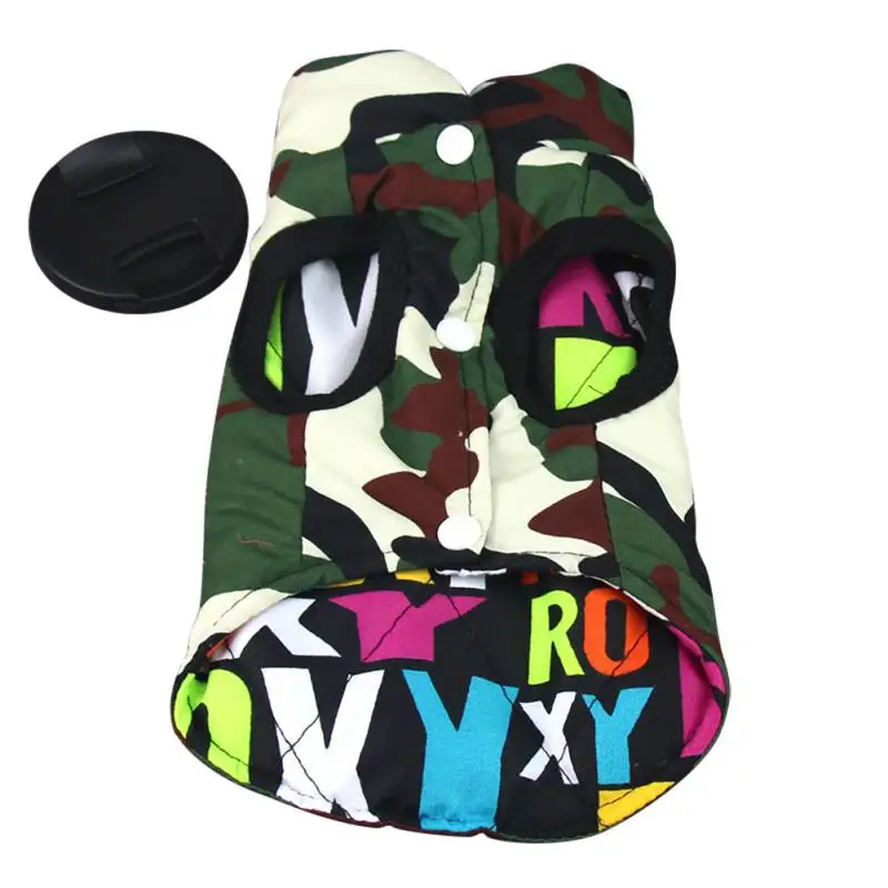 

Small to Large Dog Clothes Winter Warm Camouflage Dog Vest Harness Jacket Two-side Use Coat Pet Dog Costume Clothing XS-6XL