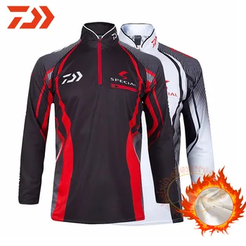 

2019 New DAIWA Men Winter Autumn Fishing Jackets Winter Fleece Outdoor Fishing Clothing Hoodies Printing Fishing Clothes
