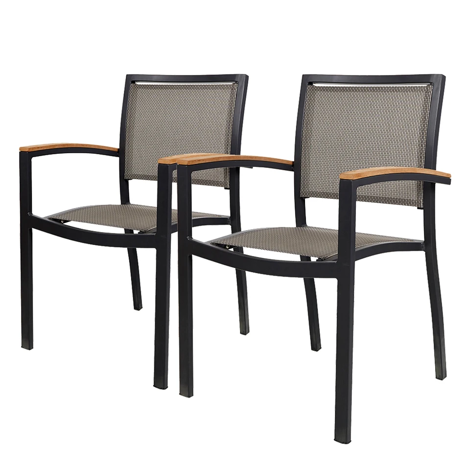 2 Pcs Stackable Patio Chairs Metal Indoor Outdoor Restaurant 2 Pcs Stackable Patio Chairs Metal