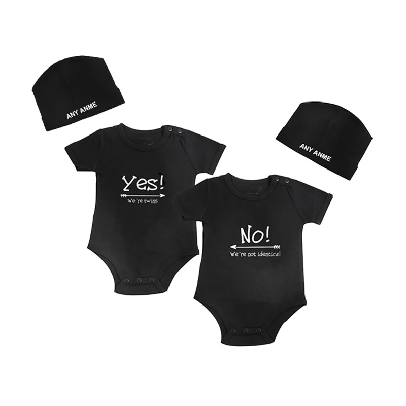Culbutomind Yes We are Twins No идентичный принт Одежда для новорожденных мальчиков и девочек