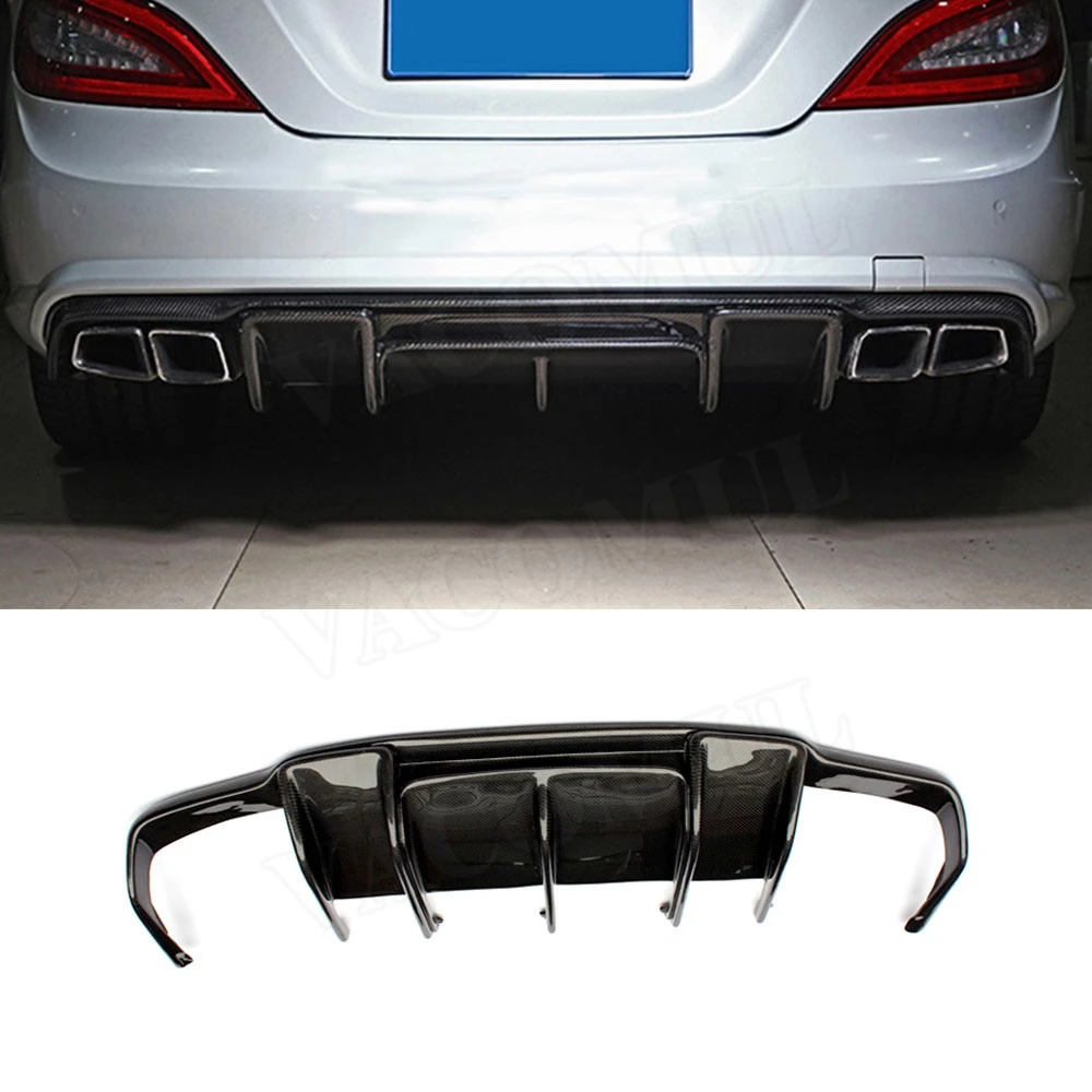 CLS класс углеродного волокна задний диффузор спойлер для Mercedes Benz W218 CLS63 бампер AMG 2011-2013 бампер Защита
