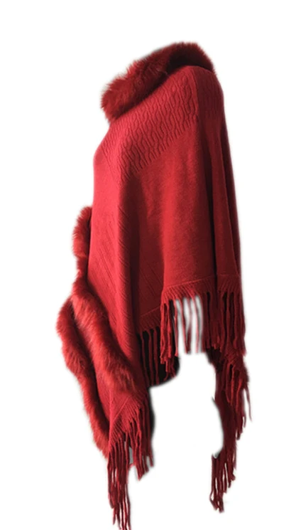Женские пончо и накидки из искусственного меха с рукавом «летучая мышь» на осень и зиму, розовый вязаный свитер и пуловеры с круглым вырезом, пальто из искусственного меха для свадьбы