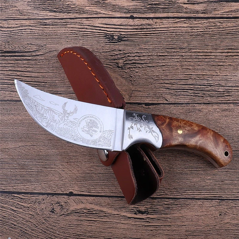 

CHACHEKA Tactical Stainless Steel Hunting Knife with Holster 57HRC Fixed Blade Outdoor Camping Fishing Saber Survival Tools EDC