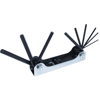 

9 in 1 Allen Key Set Folding Ball Point Key Set Ball End Hex Spa Inch Universal Multifunction for Compound Recurve Bow Wrench