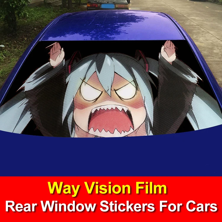 

Car Way Vision Film Rear Window Stickers For Cars Tiger Car Decals Car Window Decals Suit For Ford BMW Honda VW Mazda Skoda Jeep