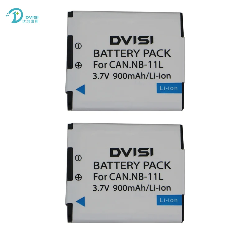 2 шт./лот DVISI 3 7 V 900mAh NB-11L батарея для Canon A2300 IS A2400 A2500 A2600 A3400 A3500 ELPH 110 HS | Электроника