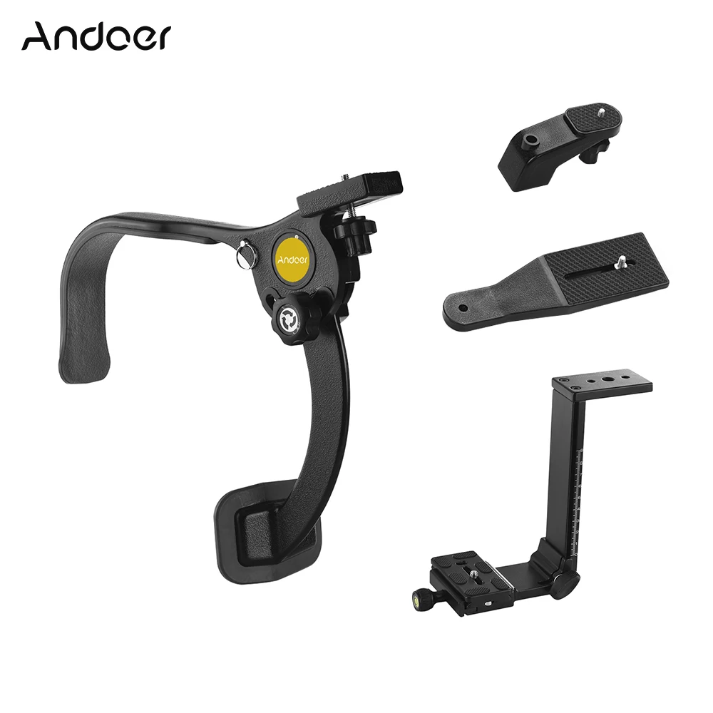 

Andoer Hand Free Shoulder Rig Stabilizer Q440A Shoulder Support Bracket Film Making System 1/4 Inch Screw Mounts Max. Load 8kg