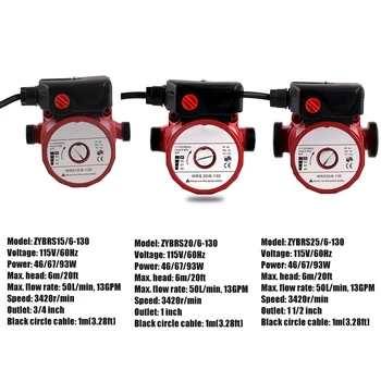 

SHYLIYU Household 3-Speed micro Hot Water Pressure Booster Central Heat Pipeline Automatic Circulating Shield/Shielding Pump