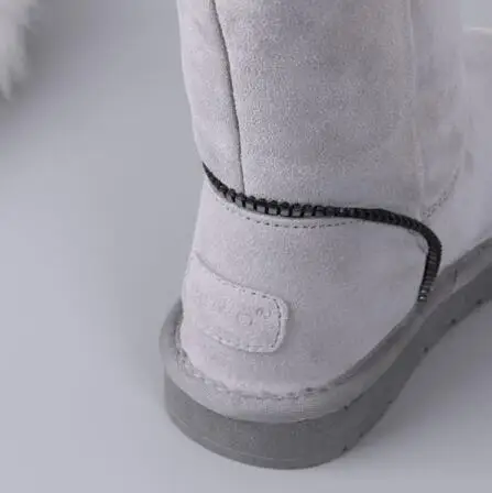 Careaymade/Новинка; зимние ботинки; женская обувь из овечьей шерсти; теплая кашемировая кожаная обувь; ботинки-бочонок из водонепроницаемого материала; 5 цветов
