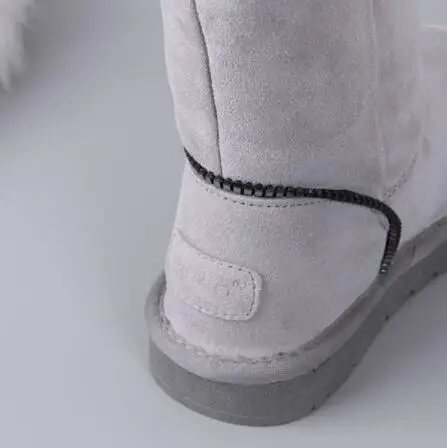 Careaymade-The new winter snow boots female sheep fur with warm cashmere leather shoes barrel boots thick waterproof,5 colors Careaymade-The new winter snow boots female sheep fur with warm cashmere leather shoes barrel boots thick waterproof,5 colors