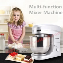 Новейшая 1000 Вт Многофункциональная подставка Миксер для еды 7л миска Тесто блендер для пищевых продуктов серебристого красного цвета на выбор