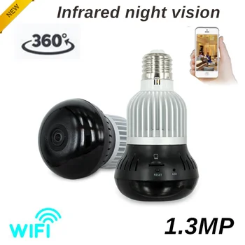 

HD 960P Wireless Wifi IP Camera 1.44MM Lens 360 Degree Panoramic Fisheye 1.3MP Security Camera Support Phone APP Control