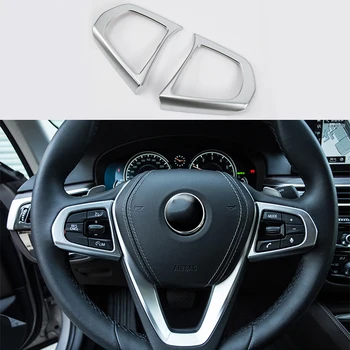 

car accessories Steering Wheel Buttons Frame Cover Trim For BMW 5 Series G30 2017-2018