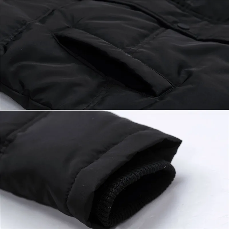 Теплая Длинная черная манто с капюшоном Femme Hiver пуховая хлопковая парка зимняя куртка Высокое качество пальто большой размер Chaqueta Mujer TT3427