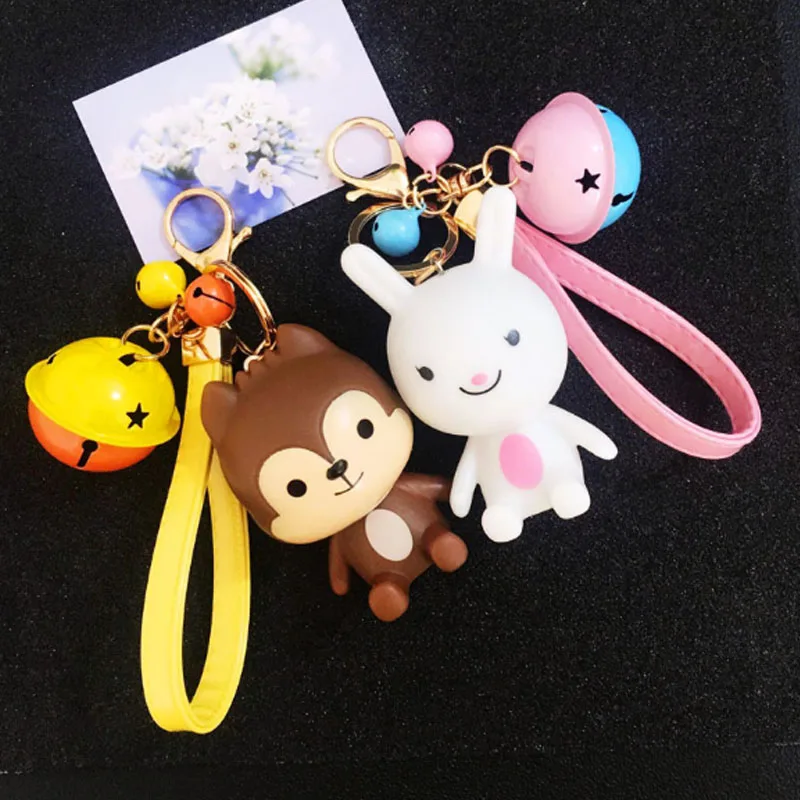 Потомки солнца мультфильм волк и белый кролик Key Holder Для мужчин женщин автомобиль