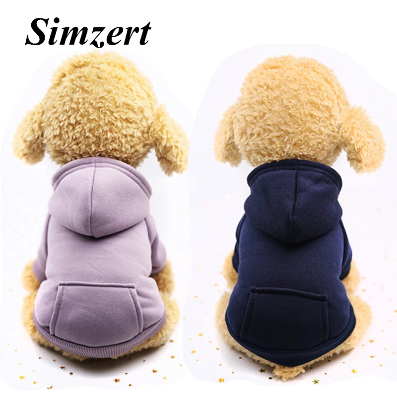 Simzert продукты для собаки одежда 100% хлопок Теплые объемные худи куртка кошек и