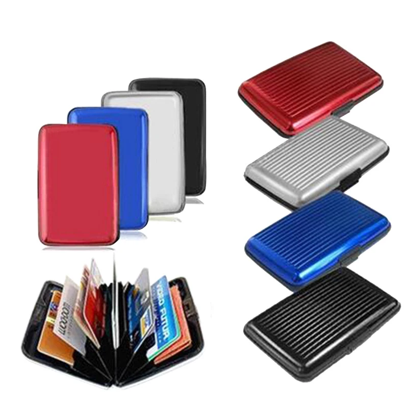 BONAMIE, синий, алюминиевый, для удостоверения личности, водонепроницаемый, анти-магнитный пакет, держатель для карт, большая емкость, наборы карт, кошелек для карт, сумка для визиток