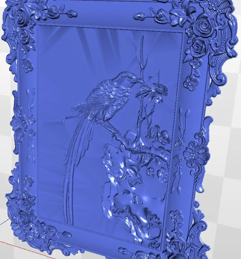 

model relief for  cnc in STL  file format 3d Panno_bird_1