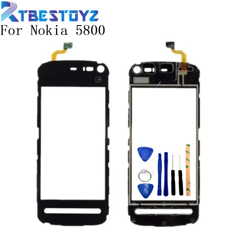 Оригинальный сенсорный экран RTBESTOYZ для Nokia 5800 N5800 дигитайзер переднее стекло |