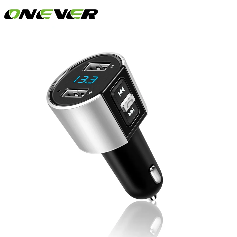 

Bluetooth Car Kit Music Player FM Transmitter Modulator fast charging 3.4A Dual USB Car Charger Support U Disk Music Play