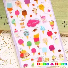 Новинка 1 шт./компл. смешной цвет Мороженое стиль ПВХ стикер Скрапбукинг Украшение этикетка