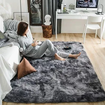

Soft Solid Pile Plush Carpet Rugs For Living Room Large Faux Fur Anti-Slip Bedroom/Study/Hallway Carpets Kids Room Child Bedroom