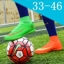 Мужские футбольные бутсы Outdoo, дышащие Бутсы TF, Длинные шипы, футбольные бутсы, тренировочные кроссовки, мужская Мягкая Спортивная обувь, дерн Futsa 45 46