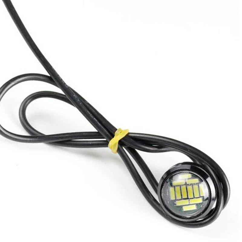 

1*Car Styling Waterproof White Eagle Eye 12 LED Daytime Running Light DRL Backup Reverse license plate Parking Turn Signal Lamp