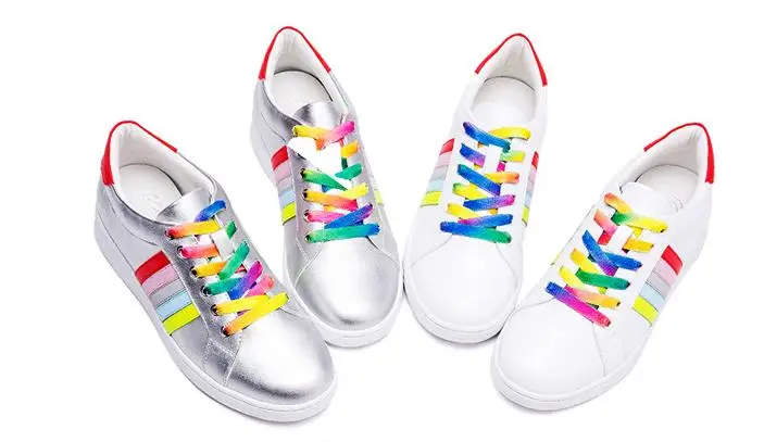 

Newest Women Fashion Flats Shoes Leather Cross-tied Mix Color Rainbow Causal Shoes Round Toe Spring Autumn Famale Shoes