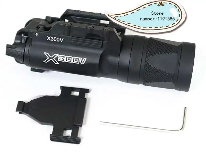 tactical-x300v-pistola-torcia-stroboscopica-arma-luce-led-500-lumen-pistola-softair-caccia-rail-light