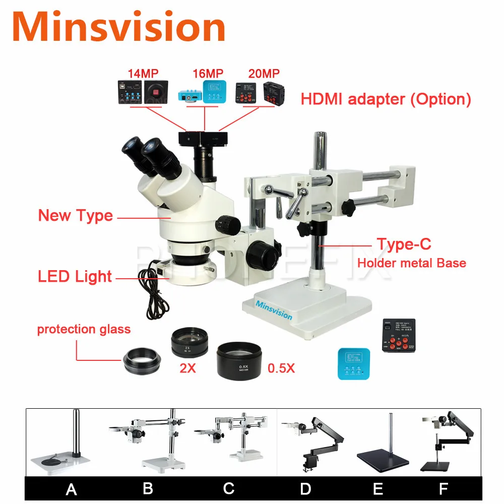 

3.5X-90X Simul-Focal Double Boom Stereo Zoom Trinocular Microscope 21MP HDMI digital microscope Camera BGA welding magnifier