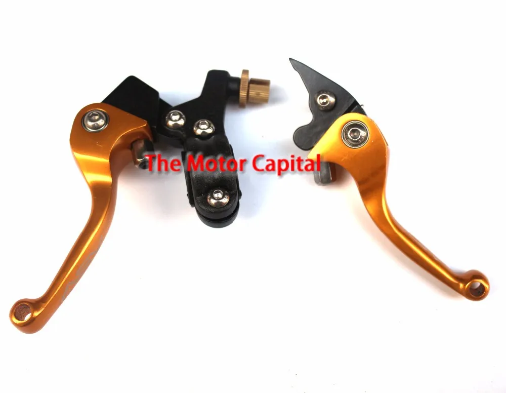 Aluminum Folding ASV 1st Universal Brake Clutch Levers 22mm gold for