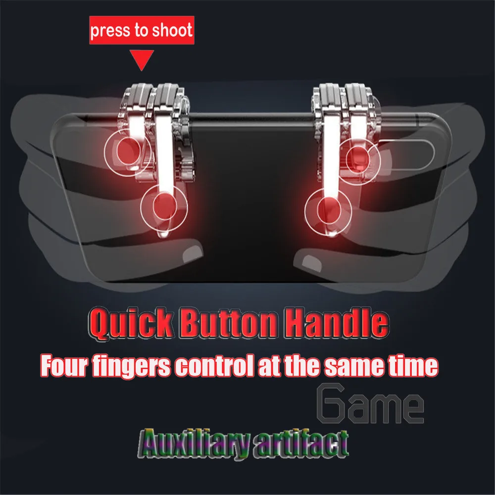 

Drop Shipping Phone Mobile Gaming Trigger Fire Buttons Handle for L1R1 Controller PUBG gamepad joystick Games and Accessories