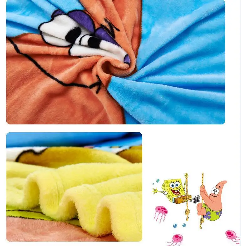 2 PCS SpongeBob and Patrick Star Farley velvet children baby cartoon