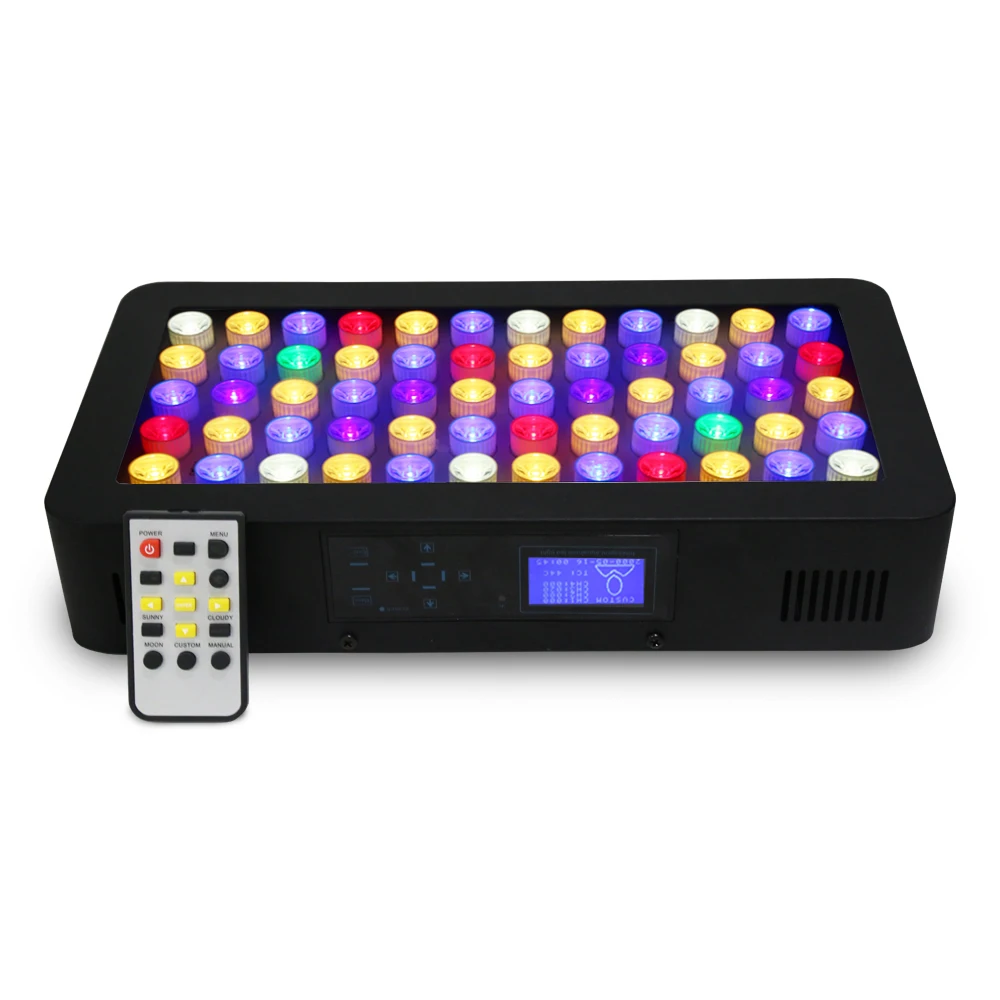 

Simulated sunrise and sunset Dimmer 180W LED Aquarium Light Remote or Touch Timer control dimming Coral aquatic grow light
