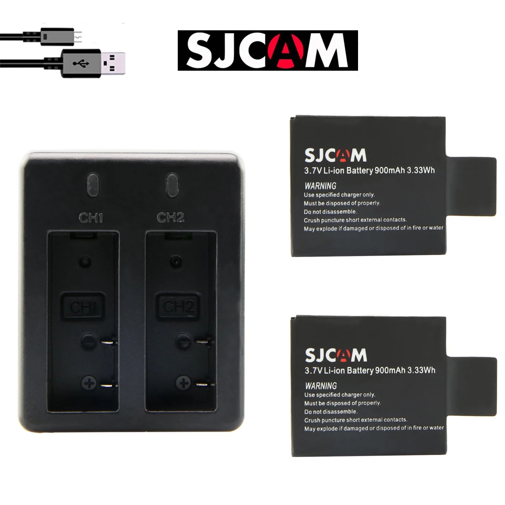 3,7 v 900mah bateria sj 4000 5000 6000 7000 батарея + двойное зарядное устройство USB для SJCAM sj4000 sj7000 sj6000 sj5000 аксессуары для камеры HD