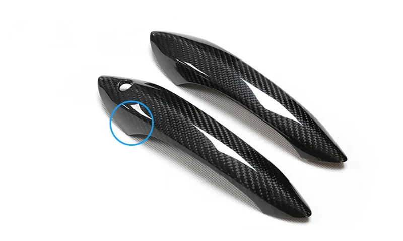 Для BMW M5 F10 2012- Аксессуары Настоящее углеродное волокно авто наружная Дверная ручка Крышка