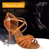 Latin Dance Shoes Woman Dancing Shoes For Women Girl Imported Satin High Quality Professional Deep Skin Weaving Woven Shoelaces 2
