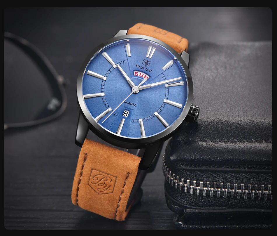 BENYAR наручные часы Мужские часы лучший бренд класса люкс Популярные известные мужские часы кварцевые часы Бизнес Кварцевые часы Relogio Masculino