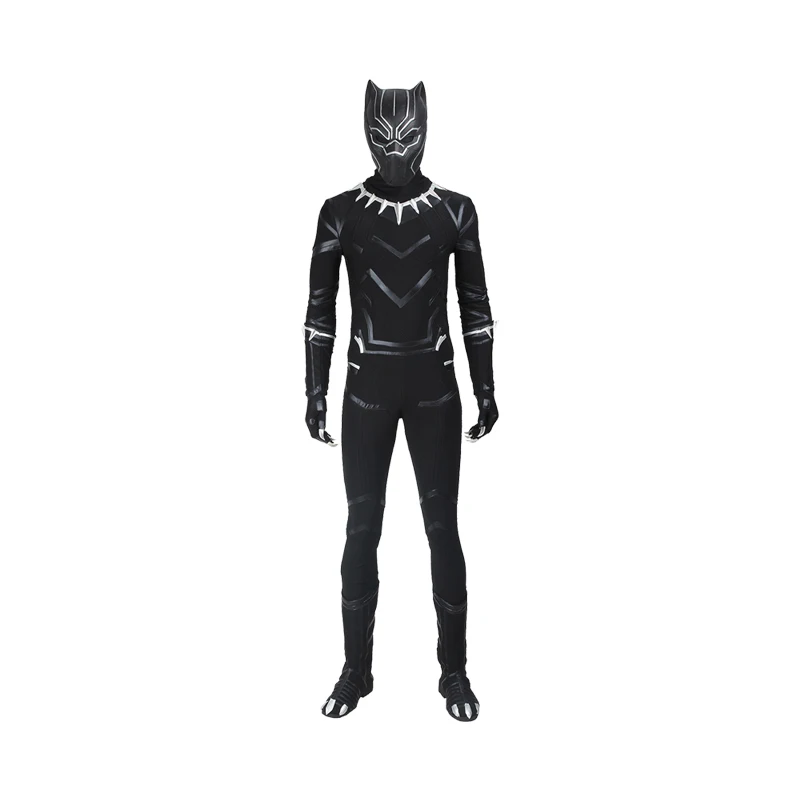 

High Quality Captain America Cosplay Black Panther Costume Adult T'Challa Outfit Full Set With BOOTS Halloween Cosplay Costume