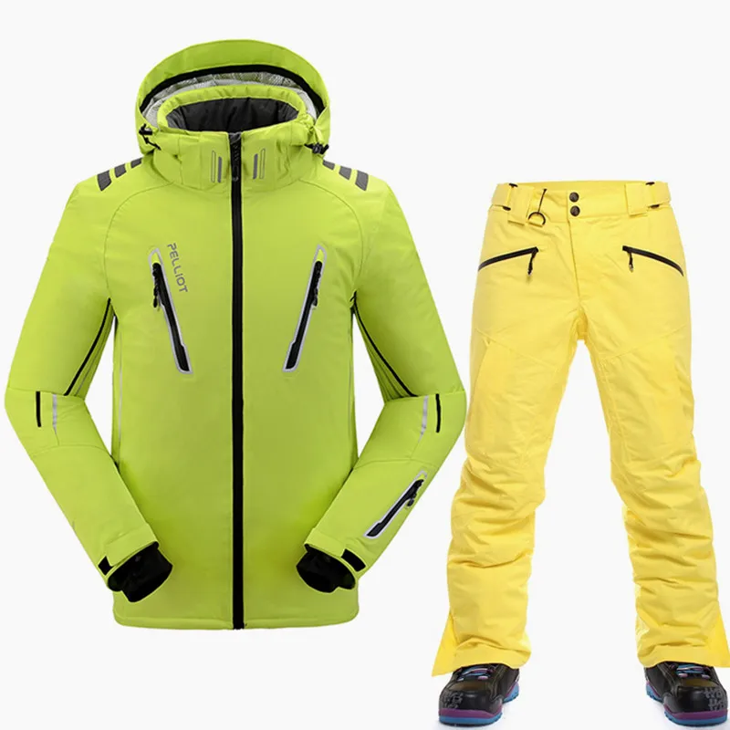 Бренд Pelliot, высокое качество, лыжный костюм для мужчин, супер теплая водонепроницаемая лыжная куртка, костюмы для сноубординга, дышащий зимний костюм для мужчин
