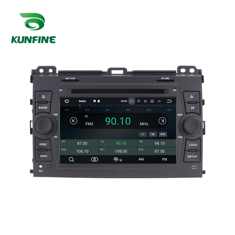 Android 9,0 Core PX6 A72 Ram 4G Rom 64G Автомобильный DVD gps мультимедийный плеер стерео для TOYOTA PRADO Cruiser 120 радио головное устройство