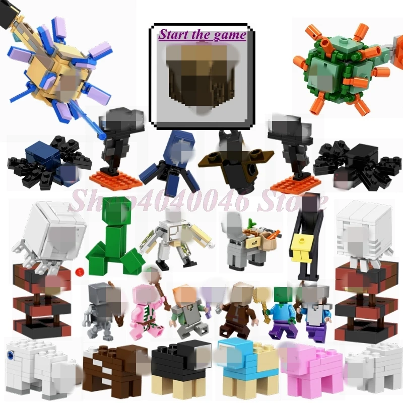 

Minecraft Legoing My World Steve Zombie Action Figure Toy Building Block Compatible Legoing Figures In Block Toy For Children